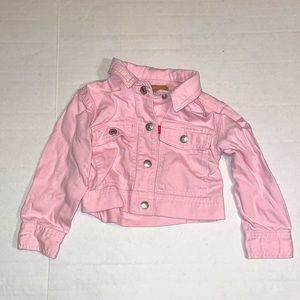Fairly worn 2-T pink Levi denim Jean jacket for little girl